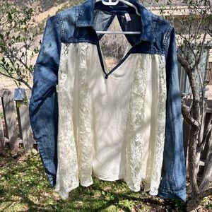 Free People boho shirt